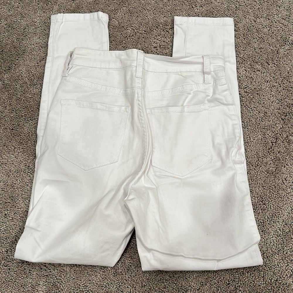 Fashion Nova High Rise White Skinny Jeans (5) - Picture 4 of 5